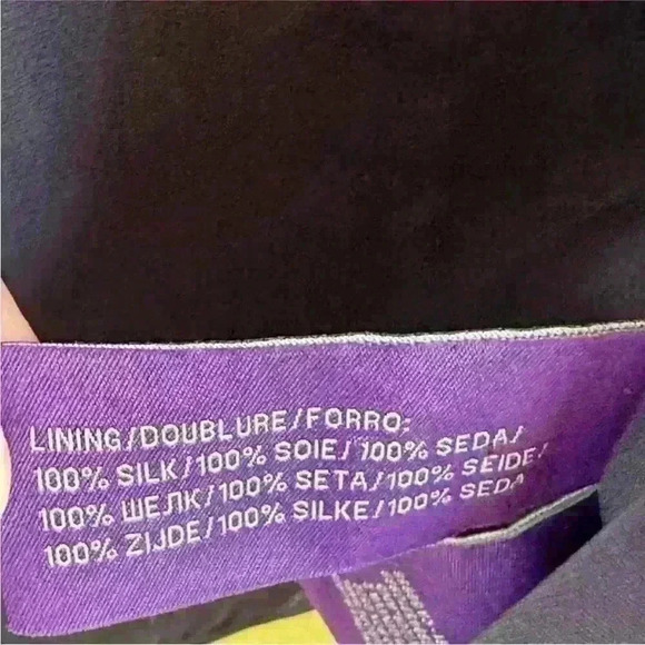 Ralph Lauren Purple Label "Marcella" Dark Navy Blue Silk Crepe Blouse Size 6 EUC - Picture 11 of 11